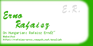 erno rafaisz business card